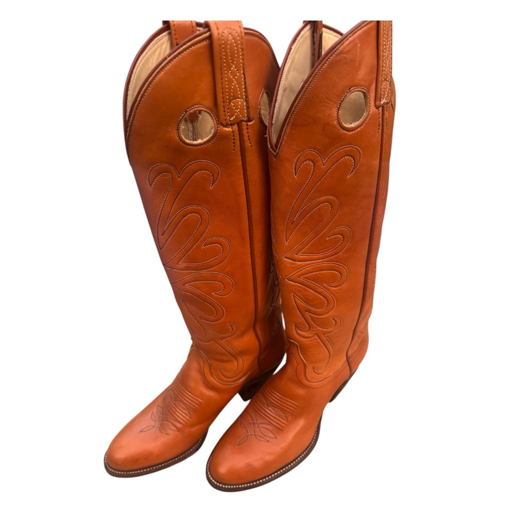 VTG Womens PREMIUM LEATHER DAN POST HANDCRAFTED DURABLE Western Cowboy Boots SZ8 - Picture 12 of 12